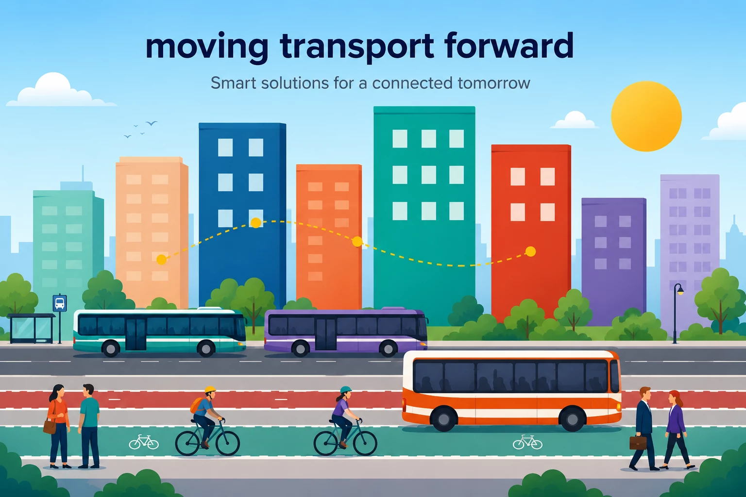 Transport professionals collaborating on a public transport programme